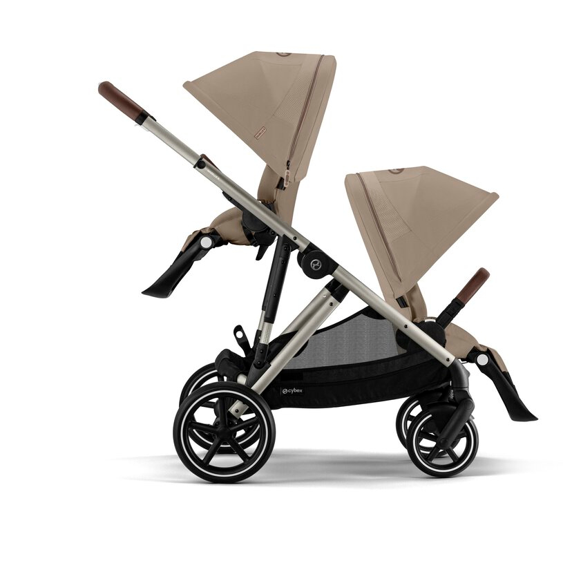 Cybex Gazelle S2 twin stacked pram from birth.